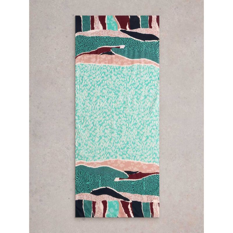 White Stuff Abstract Patchwork Scarf image number 2
